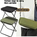 Portable Mini Outdoor Camping Folding Seat Chair 2 in 1 Foldable Backpack Stool