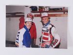 c1989 Brian Karger Signed Photo Erik Gundersen Danish Speedway Riders 6x4