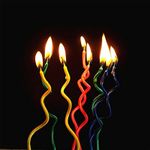 8pcs Spiral Birthday Candles Curly Swirl twisted party cake candle Novelty