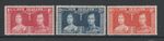 New Zealand 1937 Coronation set SG 599-601 Mnh.