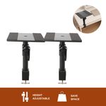 Studio Monitor and Speaker Stand, Clamp-On Desktop Stand Set of 2, Height Adjust