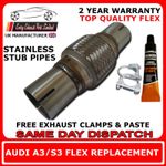 Audi A3 S3 quattro 2006-2012 Exhaust Repair Flexi Flex Replacement  front Pipe