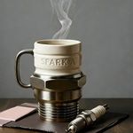 Spark Plug Mug, Engine Spark Plug Design, Novelty Coffee Mug for daily coffee