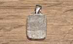10.25cts Natural grey meteorite Gibson 925 sterling silver Pendant 