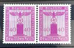 1938 German 2 Stamps pair - Eagle on a Base Mi:DR D154 MNH 40 rpf /755