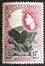 1953 St Helena 1 1/2d Heart Shaped Waterfall SG155 MNH