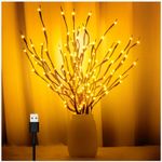 3PK 60" LED Branches Twig Lights for Vase, Willow Branches with USB Plug