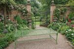 Antique Green Stool Bench Outdoor Metal Garden Bench Patio Garden Furniture