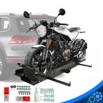 600 LBS Heavy Duty Motorcycle Carrier Dirt Bike Rack Hitch Mount Hauler w/ Ramp