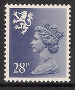 Scotland 1987 S74 28p litho phosphorised paper perf. 15x14 type II Machin MNH