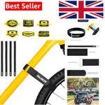 4-Pack Adjustable Bike Wheel Stabilizer Straps with Hooks and Loop, Black