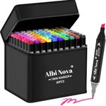 80 Colours Dual tip Paint Pens Alcohol Markers Set DIY Crafts Sketch Art Drawing