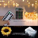 50/100/200 LED Battery LED String Rice Lights Copper Wire Remote Control Timer