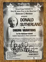 Signed Theatre Flyer 2000 - Enigma Variations - signed by Donald Sutherland