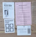 1983 Sony TCS-350 Stereo Cassette-Corder Manual