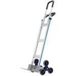 Uimoso 2-in-1 Aluminum Stair Climbing Hand Truck with 550 lbs Load Capacity