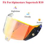 Photochromic Red Visor For Alpinestars Supertech R10 Motorcycle Helmet Shield