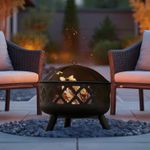 Neo Black Outdoor Heater Fire Pit Bowl