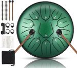 Hluru 15 Notes Steel Tongue Drum 13in D Tone Glucophone Percussion Instrument