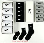 Nike Socks 5 Pairs Pack Mid-Tub 85% Cotton Socks Boxed Unisex sizes 4.5-9