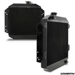 42mm BLACK ALUMINIUM ALLOY TWIN CORE RADIATOR FOR FORD ESCORT MK2 1600 1.6 RS