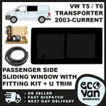 T5-T6.1 Transporter Passenger Side Sliding Privacy Window & Fitting Kit 03-Cur