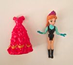 Disney Frozen Anna Fashion Doll Figure and Red Dress Accessory 2pc