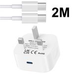 USB C Plug Fast Charger Charge 20W For iPhone 16 15 Pro Max Type Adapter Cable