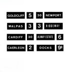 2 SETS MODEL BUS WATERSLIDE TRANSFERS NEWPORT  CORPORATION DESTINATIONS