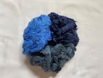Tussah Silk Noil, 150 g, Blue Mix, For Felting, Papermaking, Fibre Craft