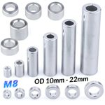 M8(8mm) Aluminium Alloy Spacer Standoff Collar Stand off Spacers Metal Shim