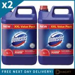 2 x DOMESTOS THICK BLEACH 5L CONCENTRATED HIGH STRENGTH ORIGINAL GERM KILLER NEW