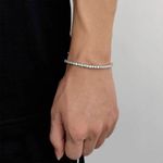 6.3ct Lab-Created Round Shape Diamond Test Pass Tennis 19cm Bracelet VS1/D