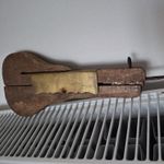 Vintage Wood And Brass Rug Hooking Shuttle, Rug Hooker
