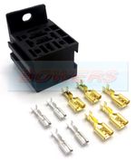 RELAY BASE HOLDER WITH MOUNTING BRACKET AND TERMINALS FOR 4/5 PIN MINI RELAYS