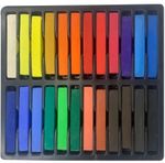 Artist's Soft Dry Pastels Box Set of 24 Colours Drawing Square Chalk Art & Craft