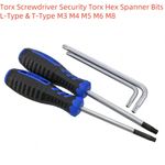 M3 M4 M5 M6 M8 Torx Screwdriver Security Torx Hex Spanner Bits L-Type & T-Type