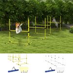 4 Pieces Dog Agility Training Equipment, Adjustable Height Jumps Hurdle
