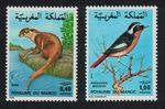 Bird Moussier's Redstart Otter Wildlife 2v Morocco 1979 MNH SG#532-533