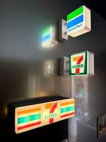 7-Eleven Mini LED Light Box Sign Fridge Magnet Desk Decor Convenience Store Lamp