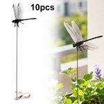 10Pcs Dragon Fly Clips for Bugs Repellent 3D Artificial Dragonfly Hat Clip