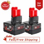 2X Milwaukee M12 9Ah 12V 9000mah Lithium-ion Battery Replaceme For Cordless Tool