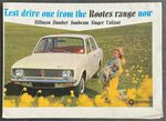 ROOTES Car Range Sales Brochure Ref 9392/H Late 1960s  Hillman-Humber-Sunbeam++
