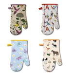 Single Oven Gloves Gauntlet Cooking Pot Holder Heat Resistant Mitt Mittens