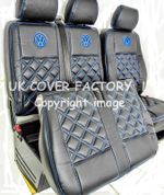 CUSTOM FIT VAN SEAT COVERS COMPATIBLE WITH VW TRANSPORTER T5/T6 BLUE