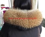100% Real Ussuri raccoon Fur Collar Scarf Fit For Hooded Down Jacket Coat Parka