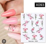 NAIL ART WATER DECALS ABSTRACT FLOWERS X093