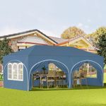 3x6m Folding Gazebo 6 Side Walls Heavy Duty Waterproof UV Protection Party Tent