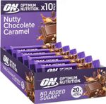 BBD 03/2026 Optimum Nutrition Crispy Protein Bar Nutty Chocolate Caramel 10 Pack