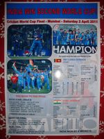 India 2011 ICC Cricket World Cup winners - souvenir print